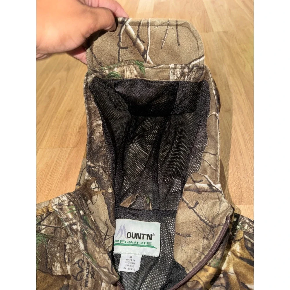 Mount'n Prairie Mens Realtree Xtra Camo Hooded Hunting Jacket XL Mesh Lined